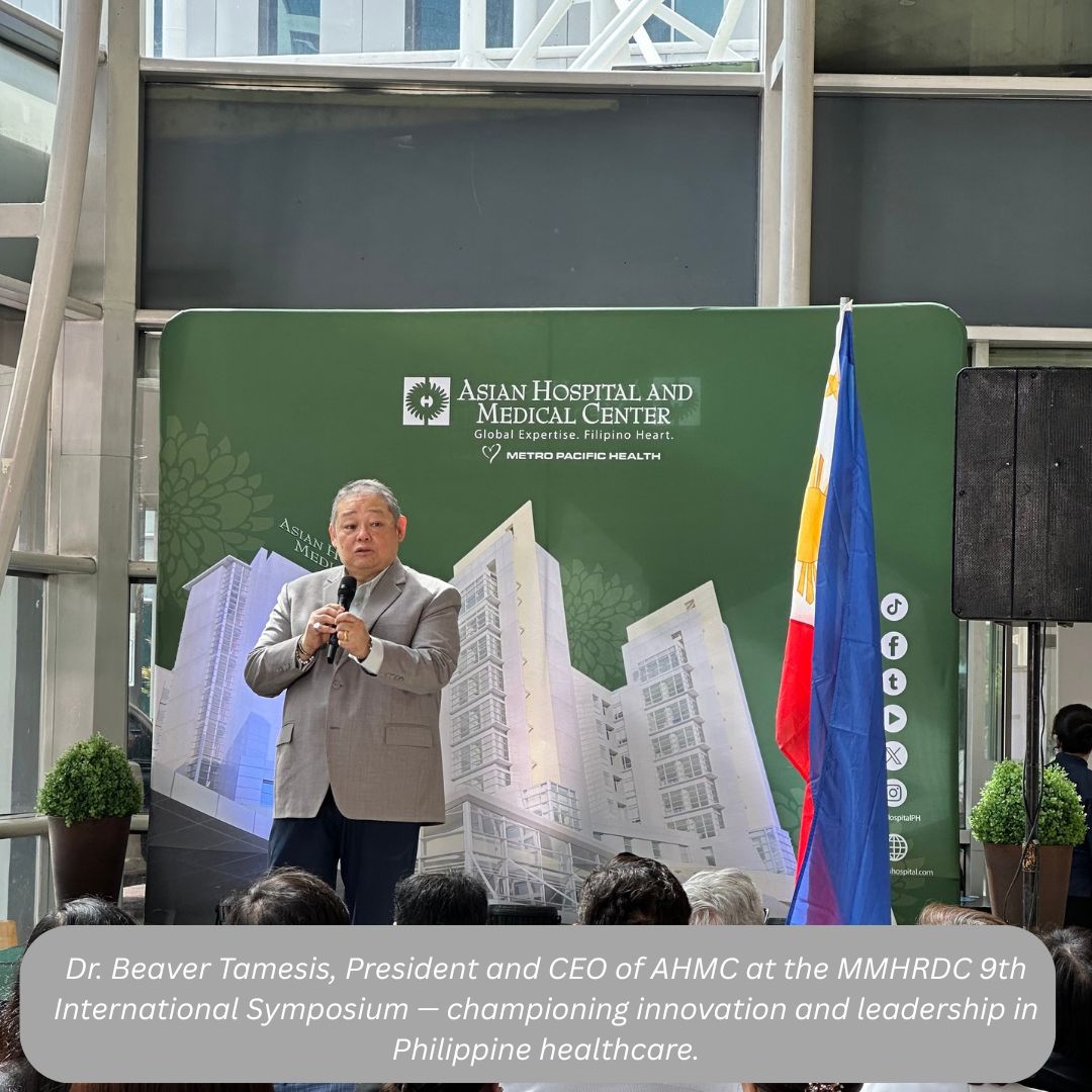 Dr. Beaver Tamesis, President and CEO of AHMC, followed by the official launch of the Asian Learning Institute