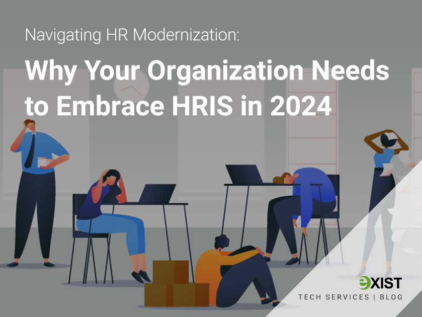 Navigating HR Modernization: Why Your Organization Needs to Embrace HRIS in 2024 6 Image depicting employees in need of HRIS solutions, accompanied by text: 'Navigating HR Modernization: Why Your Organization Needs to Embrace HRIS in 2024