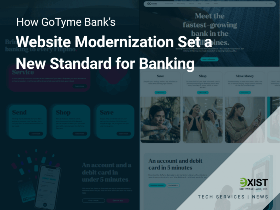 Snippets of GoTyme's website with text "How GoTyme Bank’s Website Modernization Set a New Standard for Banking"
