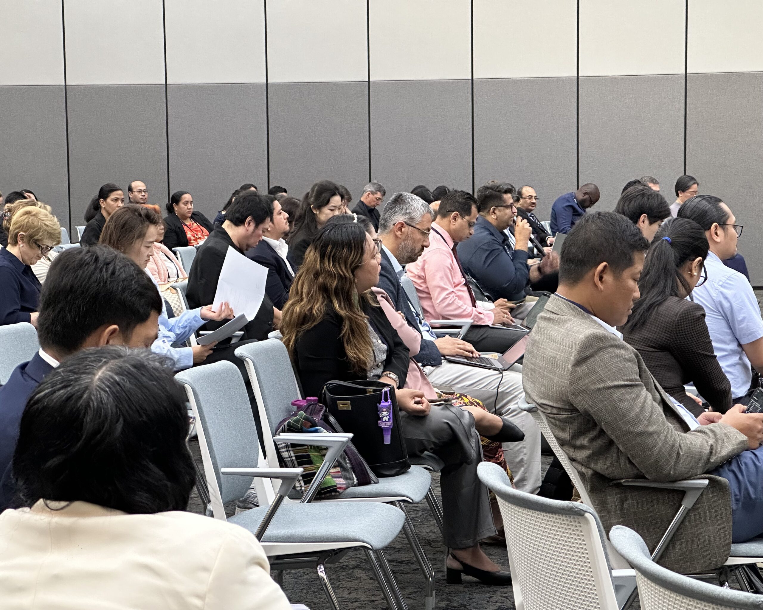 audience at the ADB APDTF listening to a plenary talk